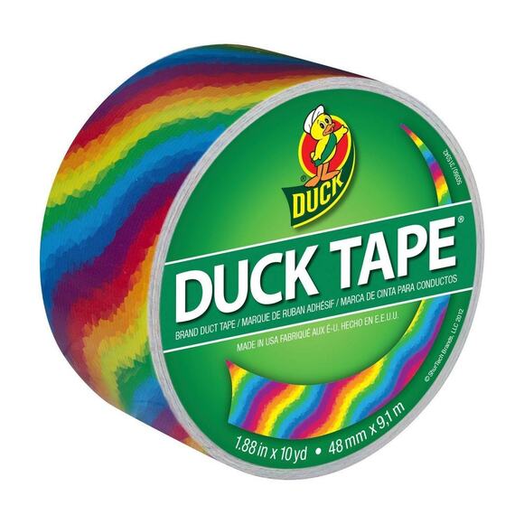 Duck Brand Rainbow Duct Tape 1.88" x 10 Yards Multicolor Decorative Adhesive - Picture 1 of 5